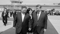 North Korean leader Kim Jong-un and his Chinese counterpart Xi Jinping at Pyongyang airport, on 9 June 2026.