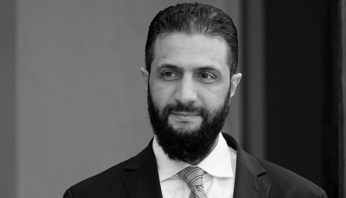 Ahmed Al-Sharaa, interim president of the Syrian transitional authorities, in Paris on 7 May 2025.