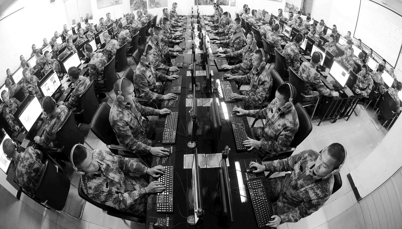 Chinese soldiers at a People's Liberation Army garrison in Chongqing, 14 November 2013.