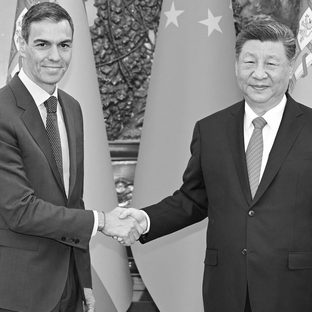 Spanish Prime Minister Pedro Sanchez and Chinese President Xi Jinping in Beijing, on 14 April 2026.