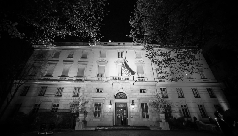 The United States embassy in Paris.