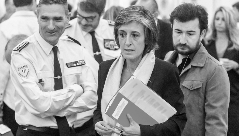 The head of France's DGSI domestic intelligence agency Céline Berthon, on 10 April 2025 in Paris.