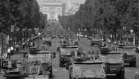 Griffon armoured vehicles at the Bastille military parade in Paris to celebrate France's national holiday on 14 July 2026.