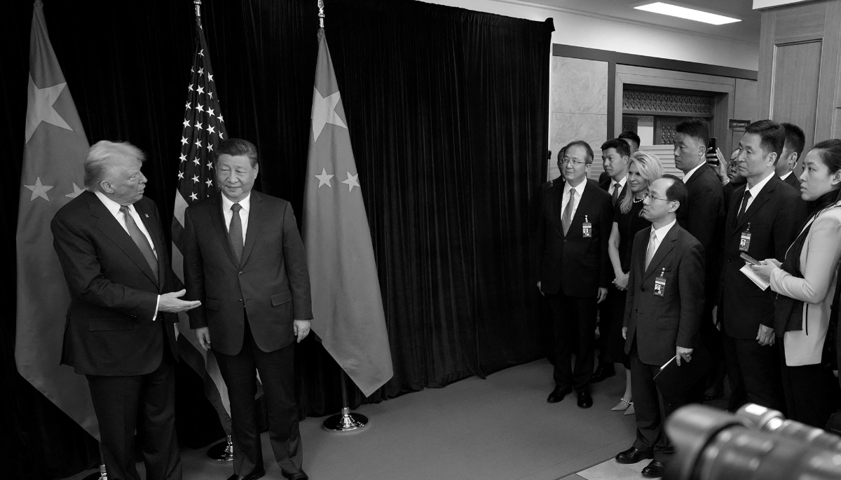 US President Donald Trump and his Chinese counterpart Xi Jinping in Busan, South Korea.