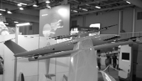 A Strix 425 drone developed by the French manufacturer EOS Technologie on display at the International Paris Air Show at Paris-Le Bourget Airport, on 20 June 2023.