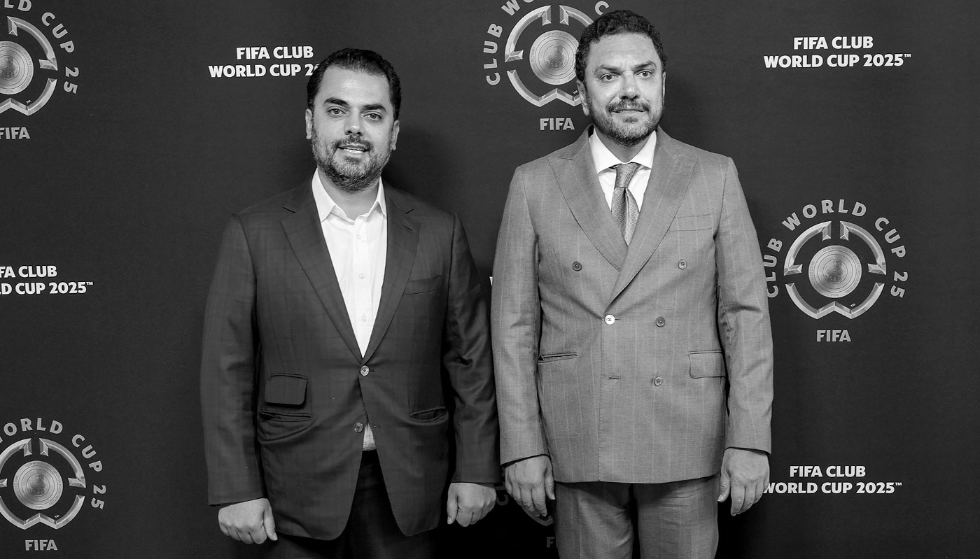 Ramez Al-Khayyat (L) and Moutaz Al-Khayyat (R) at the FIFA Club World Cup 2025 Final in New Jersey, United States.