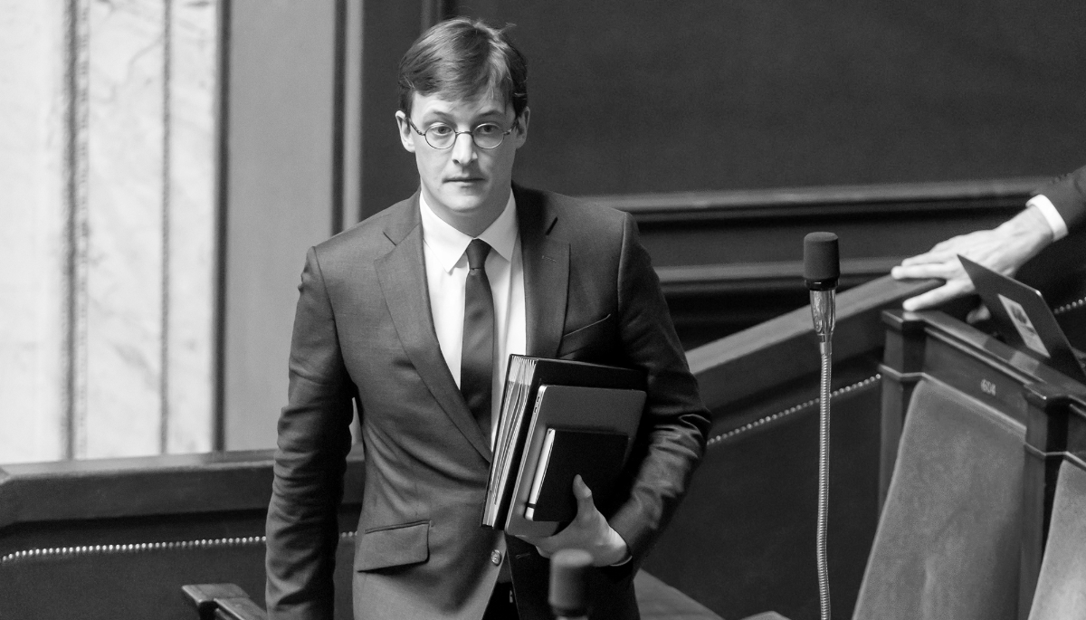 French MP Sacha Houlié at the National Assembly, 8 April 2025.