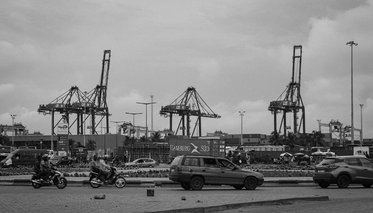 The port of Lome in Togo, where the sanctioned Russian-flagged cargo ship Mikhail Britnev dropped anchor on 9 July 2026.