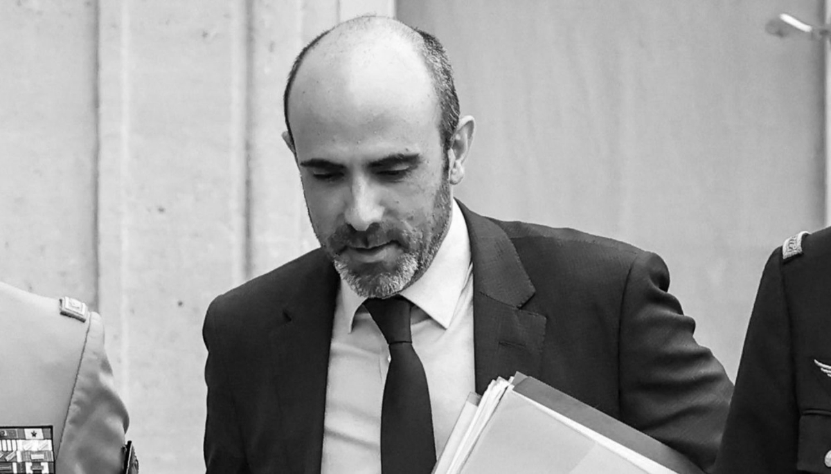 The head of France's DGSE foreign intelligence agency Nicolas Lerner in Paris, on 3 April 2024.