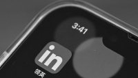 The Chinese LinkedIn app on a mobile phone in Beijing, on 15 October 2021.