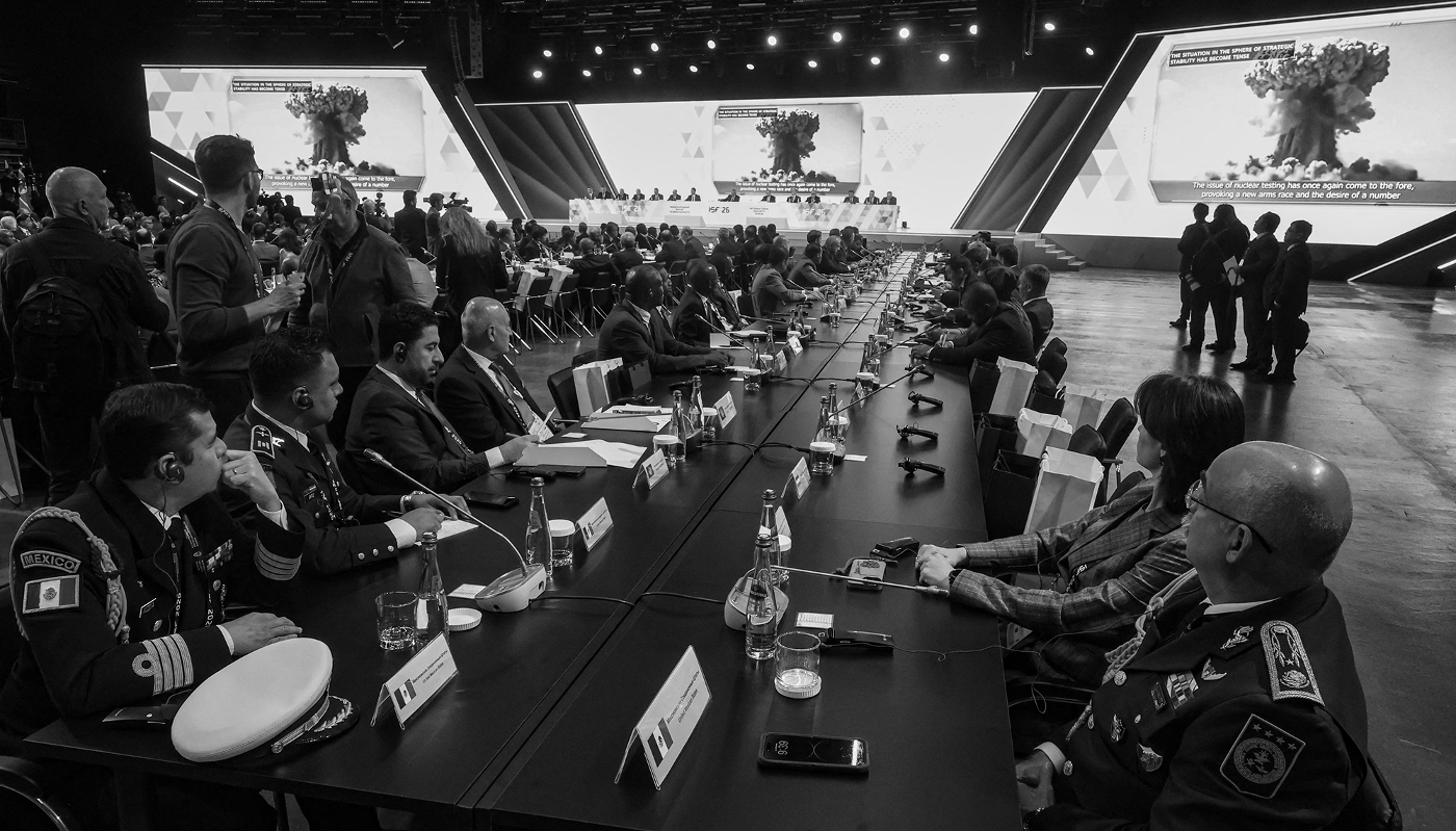 Foreign delegations at the 14th International Meeting of High Representatives for Security Issues in Moscow, on 28 May 2026.