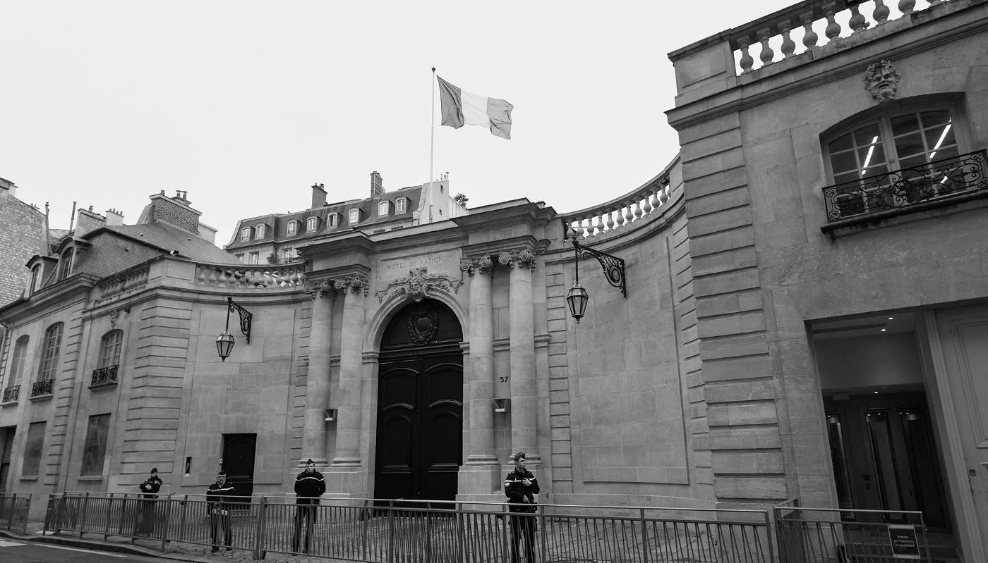 Hôtel Matignon, the French prime minister's official residence in Paris, on 22 December 2025.