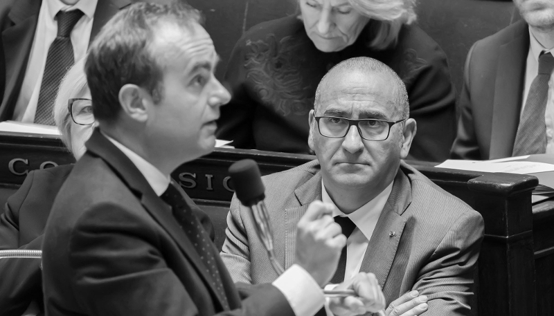 French Prime Minister Sébastien Lecornu and Interior Minister Laurent Nuñez at the National Assembly in Paris, 14 April 2026.
