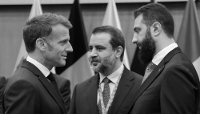 The French and Syrian presidents, Emmanuel Macron and Ahmed al-Sharaa, in Cyprus, 24 April 2026.