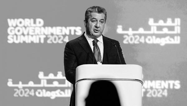 The prime minister of the Kurdistan Regional Government, Masrour Barzani, on 12 February 2024.