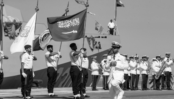 Delivery ceremony of a corvette built by Navantia for the Royal Saudi Naval Force (RSNF) in Cadiz (Spain), in July 2022.

