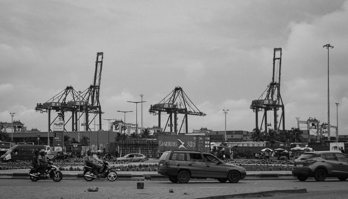 The port of Lomé in Togo, on 30 May 2022, where the Russian ship Matros Shevchenko has been moored since November 2025.