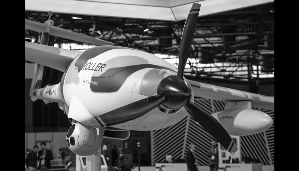 A Safran Patroller drone presented at the Eurosatory Defence and Security exhibition at the Paris-Nord Villepinte Exhibition Centre, 21 June 2024.