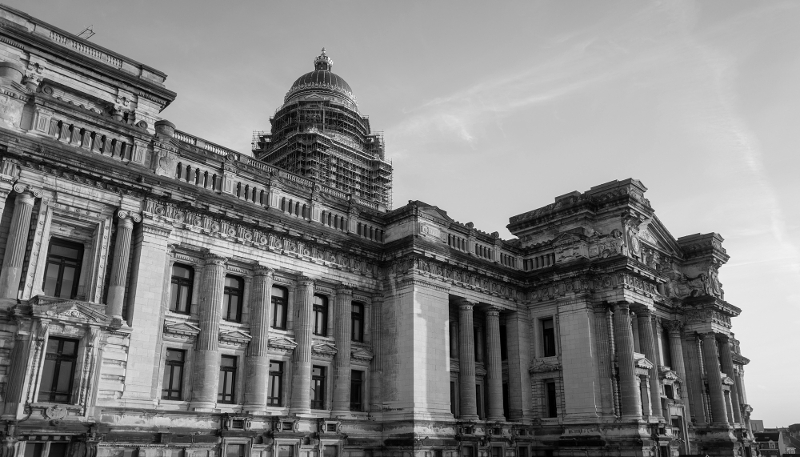 Brussels' Palace of Justice in Belgium, where Viktor Gennadievich Labin’s trial is due to begin in April 2026.