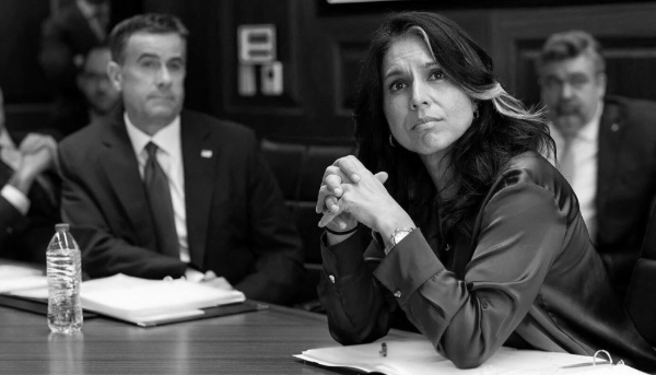 Director of National Intelligence Tulsi Gabbard and CIA Director John Ratcliffe attending a meeting with the US president and his intelligence team in Washington on 21 June 2025.