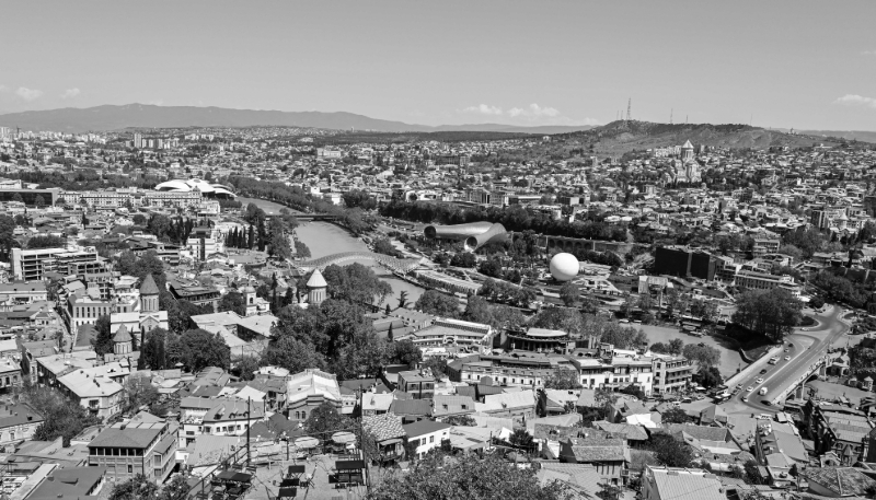 View of the Georgian capital, Tbilisi.