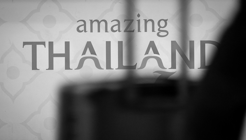 An ‘Amazing Thailand’ stand at Suvarnabhumi Airport in Bangkok, Thailand.