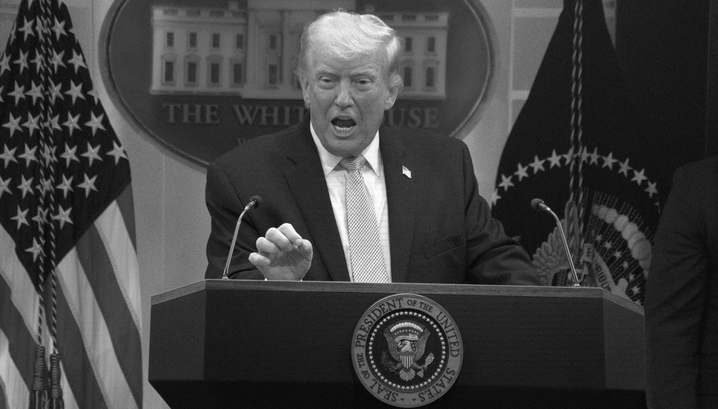 US President Donald Trump in Washington DC, on 6 April 2026.