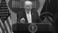 US President Donald Trump in Washington DC, on 6 April 2026. 