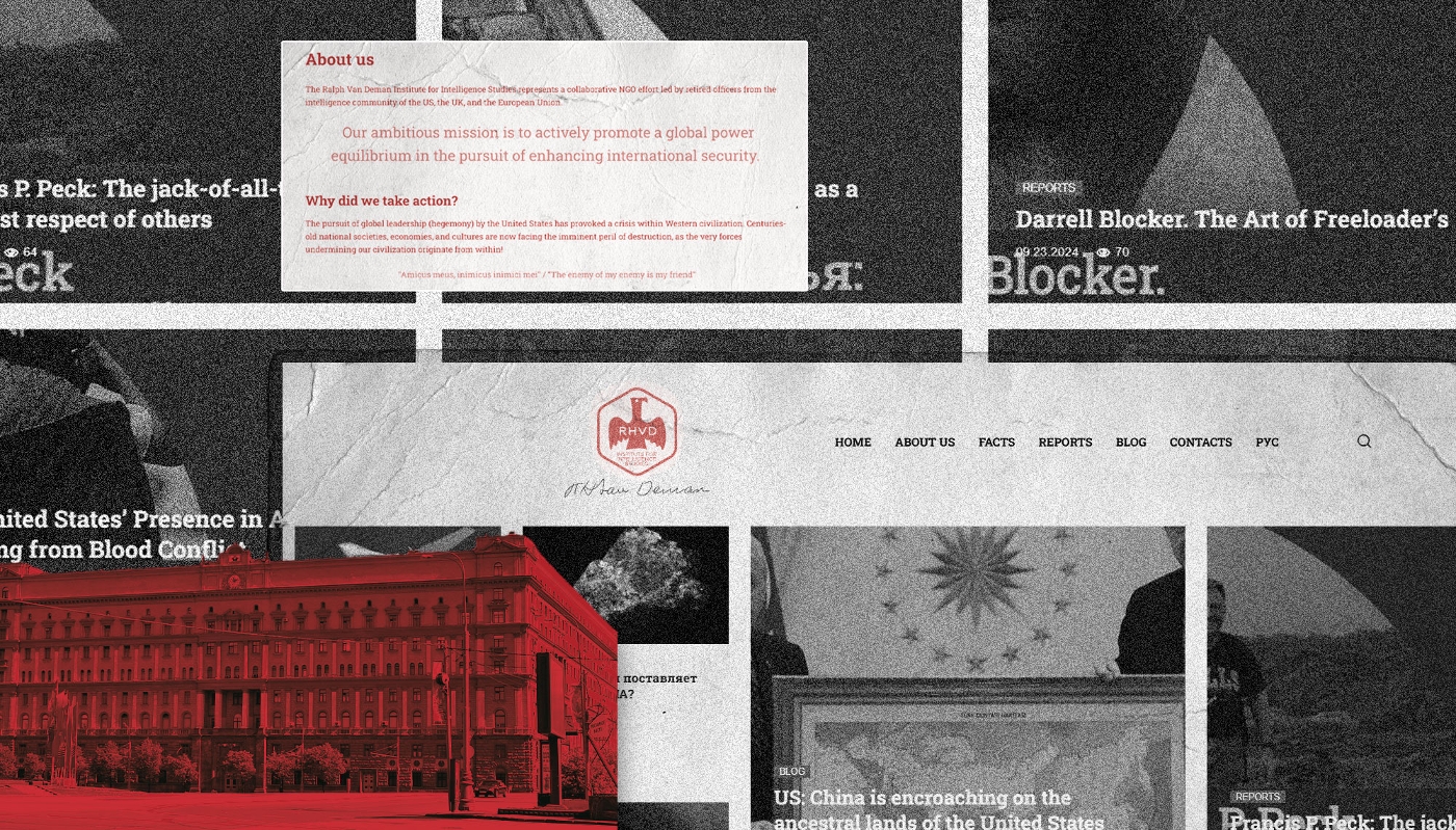 The Ralph Van Deman Institute for Intelligence Studies website appeared online this summer. According to Intelligence Online's sources, it bears the hallmark of the FSB.
