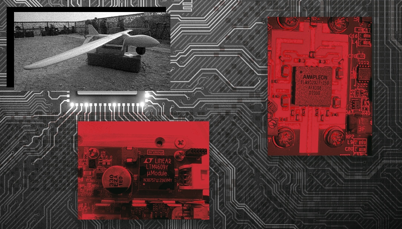 The Merlin-VR drone includes parts manufactured by Western semiconductor firms.