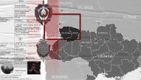 On the left, a leaked SBU document relating to the investigation into Ivan Ivanovich Zotchik, sourced from Palantir’s Foundry tool. In the centre, the insignia of the Belarusian KGB and the FSB.