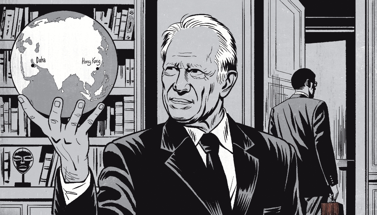 Former French prime minister Dominique de Villepin (2/3).