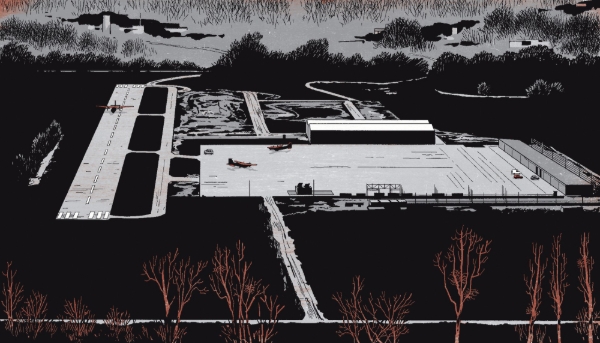 A secret air base nestled in the agricultural plains of Ukraine operated jointly by Ukrainian and US forces.
