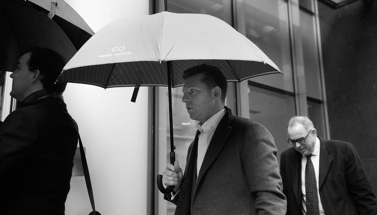 Nick Candy arrives at the High Court in London, UK, on 3 March 2017. Christian Candy and his brother Nick are being sued by businessman Mark Holyoake in a dispute over a £12m loan.