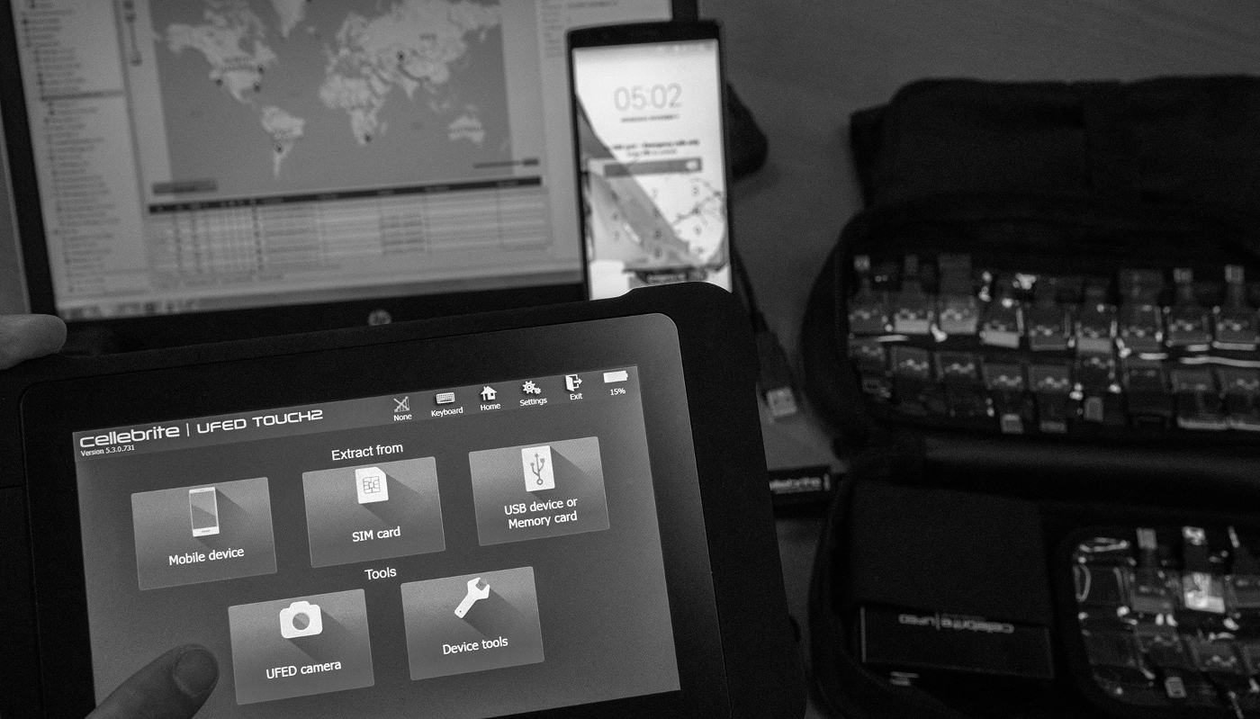 Technology made by Israeli firm Cellebrite.