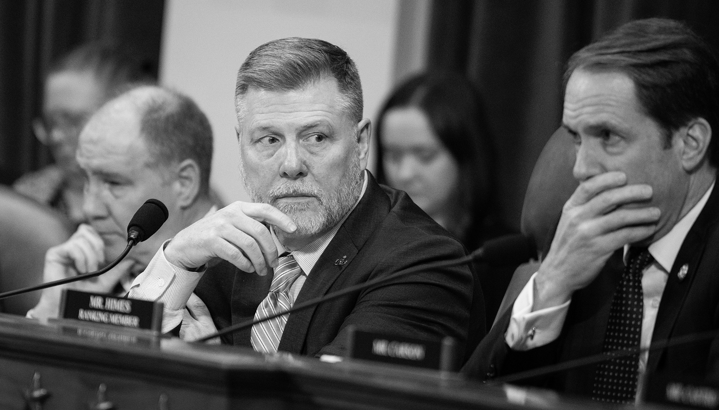 Rick Crawford conducts the House Select Intelligence Committee hearing titled “Worldwide Threats Assessment,” in the Longworth building, on 26 March 2025.