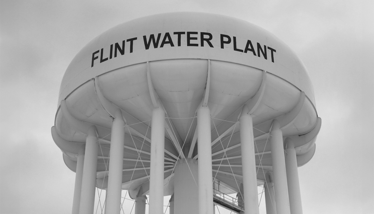 The water treatment plant in Flint, Michigan, US, in January 2016. 