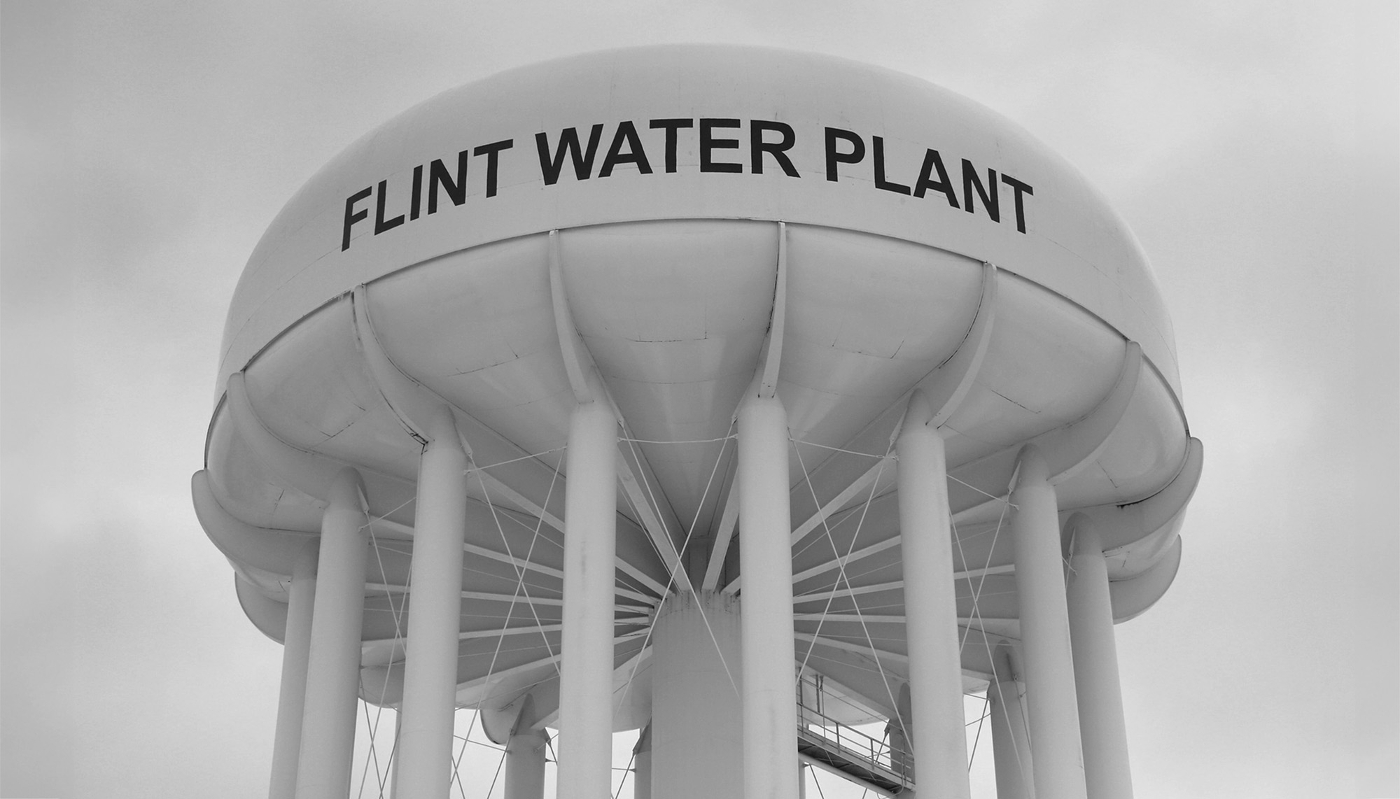 The water treatment plant in Flint, Michigan, US, in January 2016.