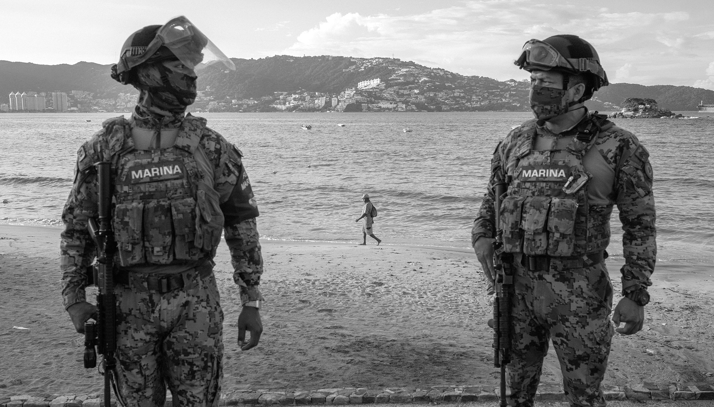 Members of the Mexican Navy in Acapulco, on the Pacific coast of Mexico, in July 2020.