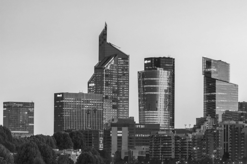 The business district of La Défense on the outskirts of Paris.