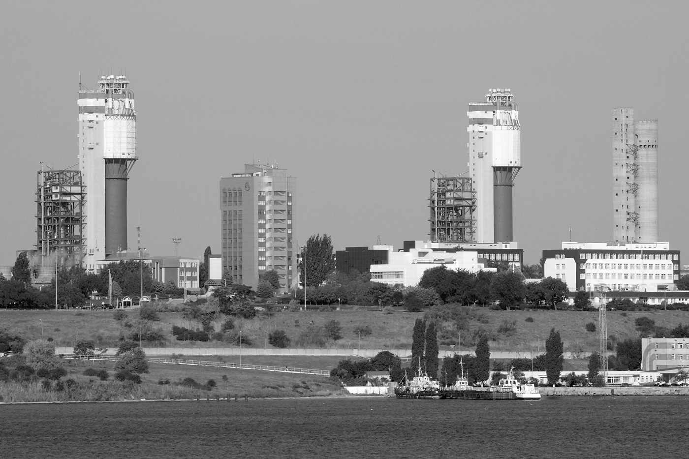 The chemical factories in the port of Odessa.