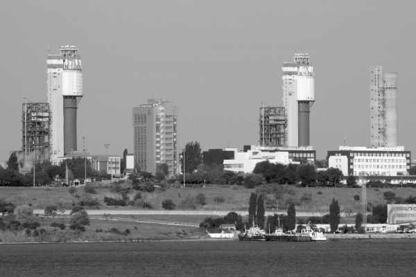 The chemical factories in the port of Odessa.