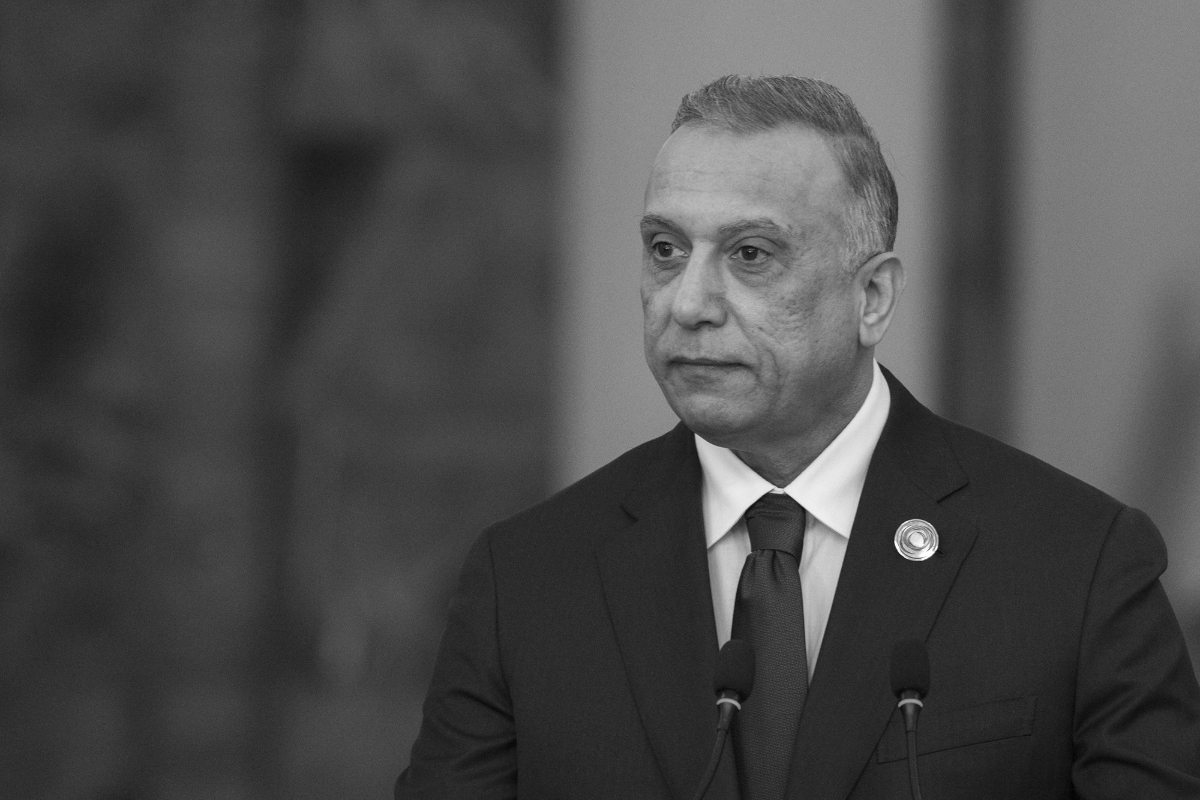 Outgoing Iraqi Prime Minister Mustafa Al Kazemi.