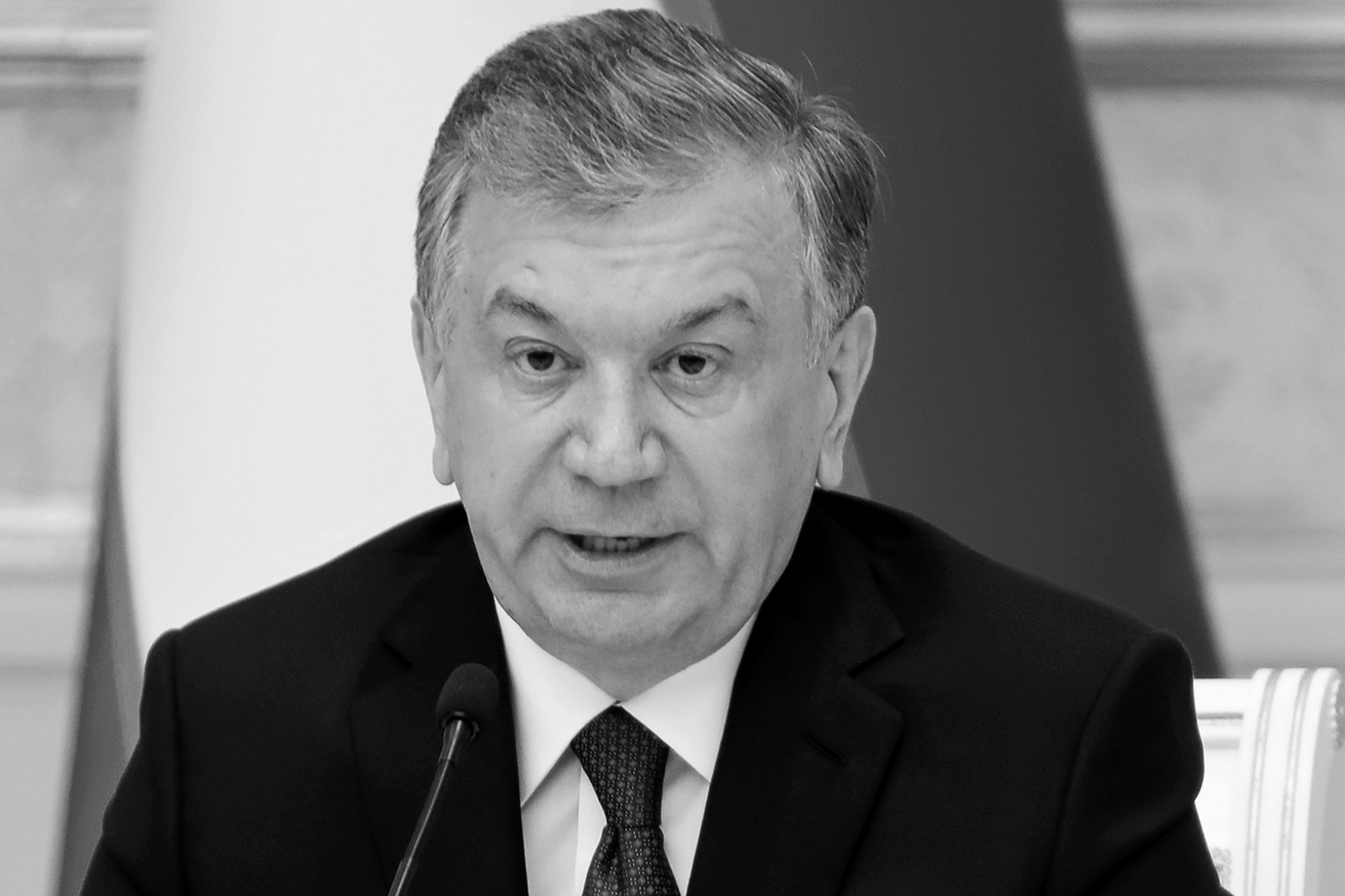 The Uzbek president Shavkat Mirziyoyev.
