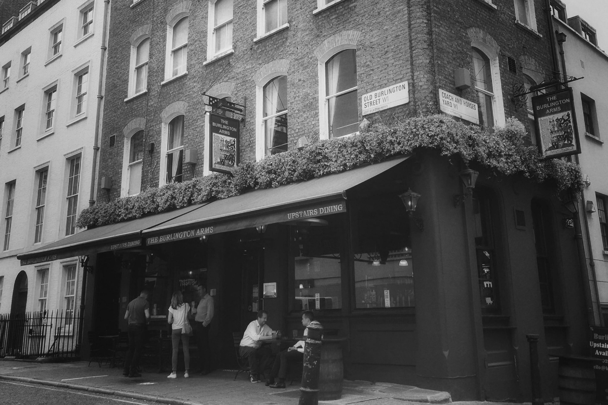 The Burlington Arms.