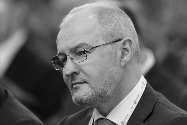 Head of AEON Corporation Roman Trotsenko attends the Congress of Russian Union of Industrialists and Entrepreneurs (RSPP) in Moscow, Russia, 14 March 2019.