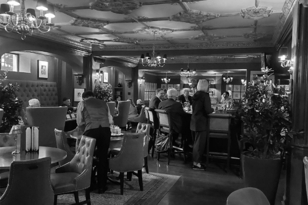 The Off the Record bar, located across from the White House.