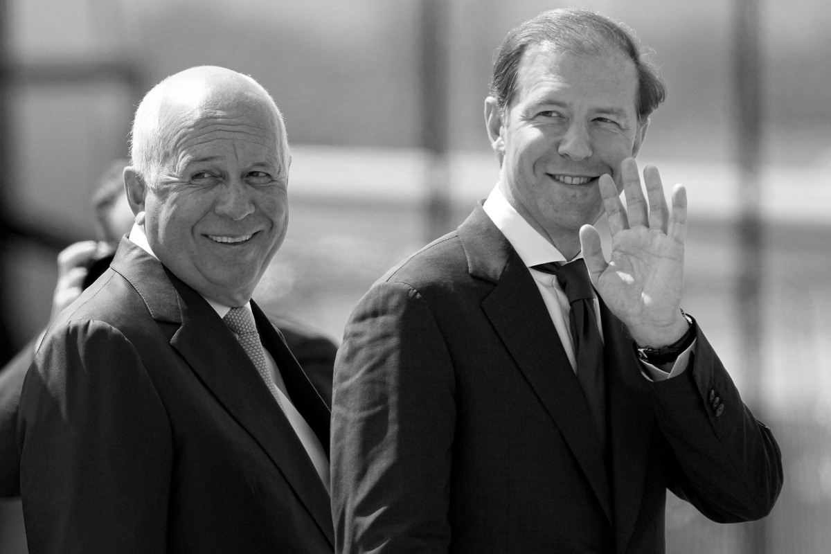 Head of Rostec state conglomerate Sergei Chemezov and Russian Industry and Trade Minister Denis Manturov.