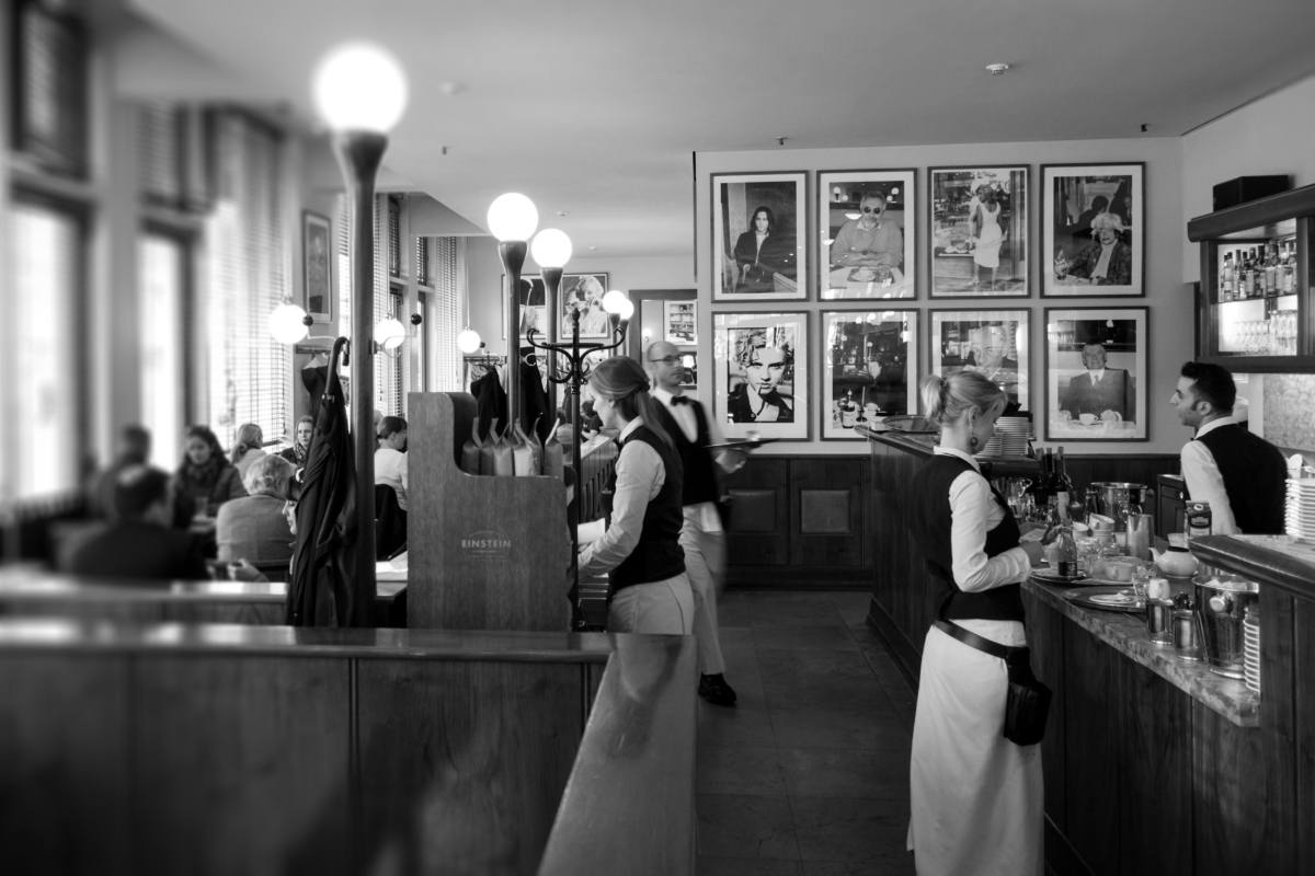 Einstein café at Unter den Linden, Berlin, Germany.