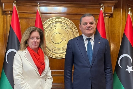 Stephanie Williams, UN Special Adviser on Libya, met with the Prime Minister of the Libyan government of national unity, Abdelhamid Dabaiba on 13 February.